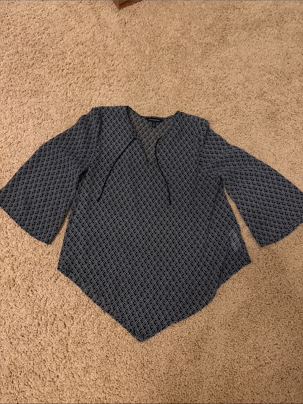 Banana Republic Black/ White Print Blouse